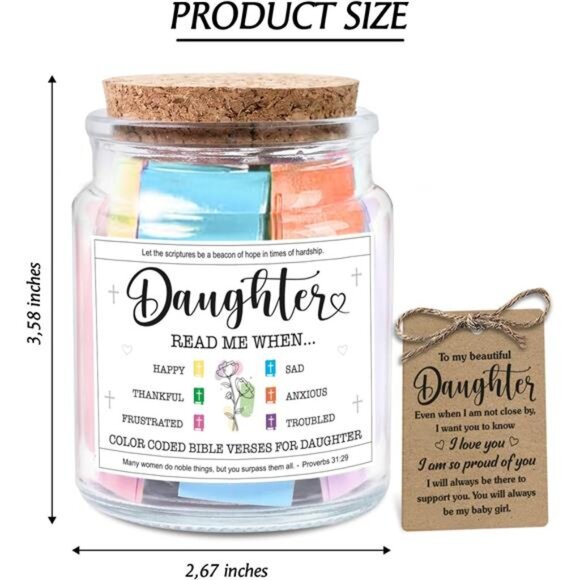Bible Scripture Jar Birthday Gifts Mothers, Moms, Wife, Grandma Day Gifts - Picture 2 of 7